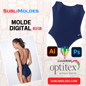 Molde digital enterizo traje de baño dama