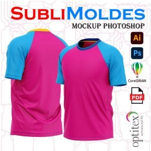 MOCKUP Raglan T-shirt Round-necked