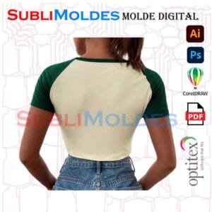 Molde Camiseta Pupero Raglan