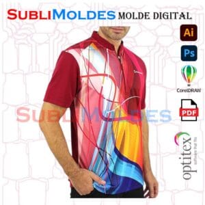 Molde Camiseta Cuello Alto