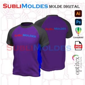 Molde Camiseta Raglan Costados