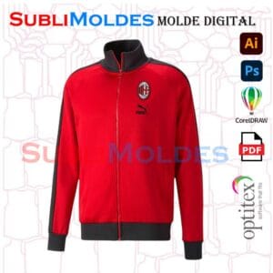 Molde Campera Raglan Cuello Alto