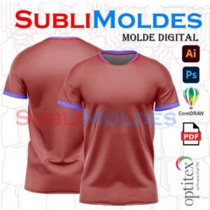 Molde Camiseta Escote Sesgo Red