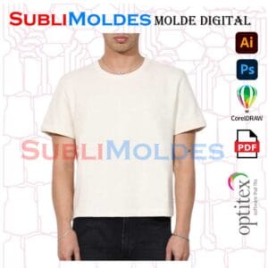 Molde Camiseta Oversize Teen Boxy Fit
