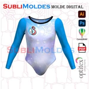 Molde Digital Leotardo Niña PACK 8 tallas