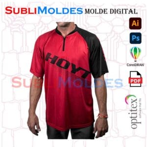 Molde Camiseta Raglan Olgada