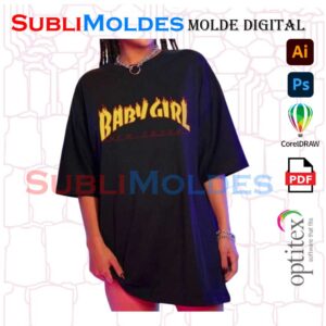 Molde Camiseta Oversize Dama